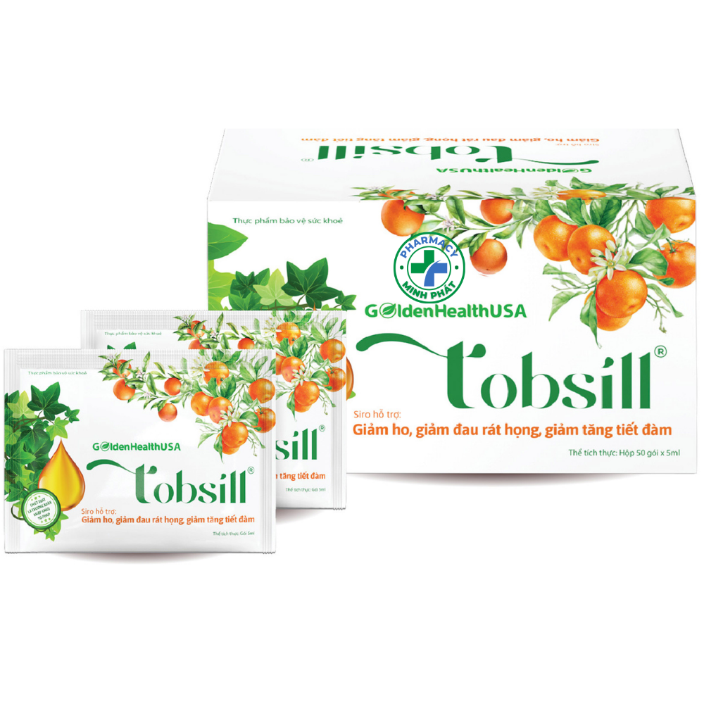 TOBSILL 50 GÓI- Giảm ho, giảm đau rát họng